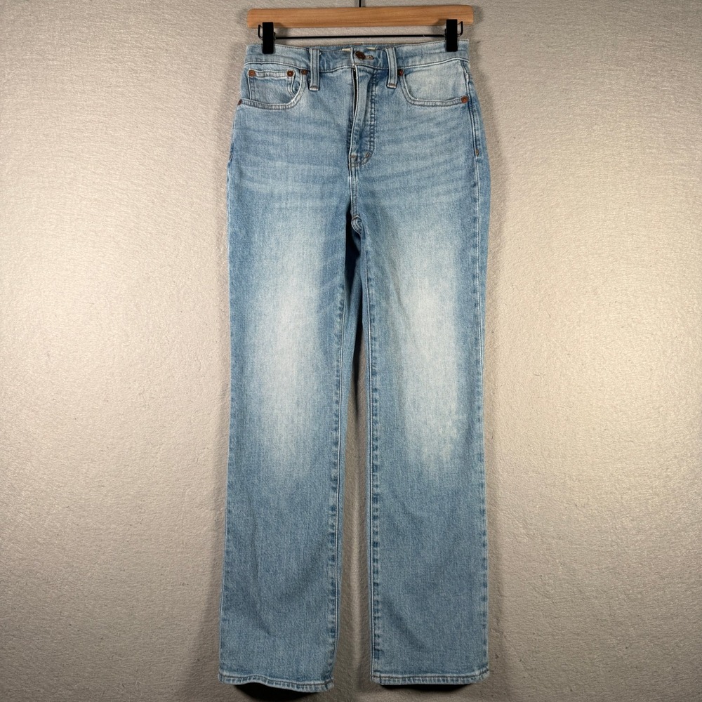 Madewell Slim Demi-Boot High Rise Light Wash Blue Jeans Size 25 13328